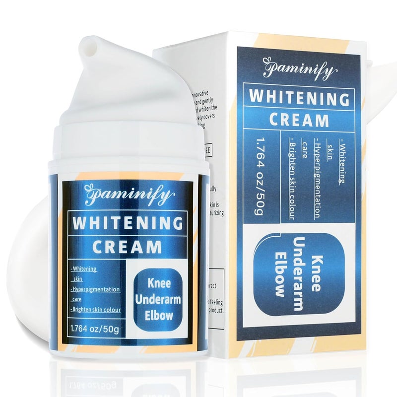 كريم تبييض الإبط للجسم، كريم تفتيح البشرة بالنياسيناميد للمناطق الحساسة، مزيل تصحيح البقع الداكنة للرقبة، الإبط، الكوع، الفخذ الداخلي والركبتين، البيكيني، 1.8 أونصة