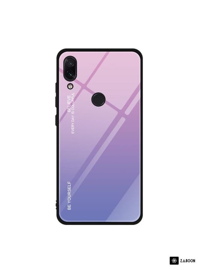 Zaboon Protective Case Cover For Xiaomi Redmi Note 7 Gradient Color Glass Case  - Image 2