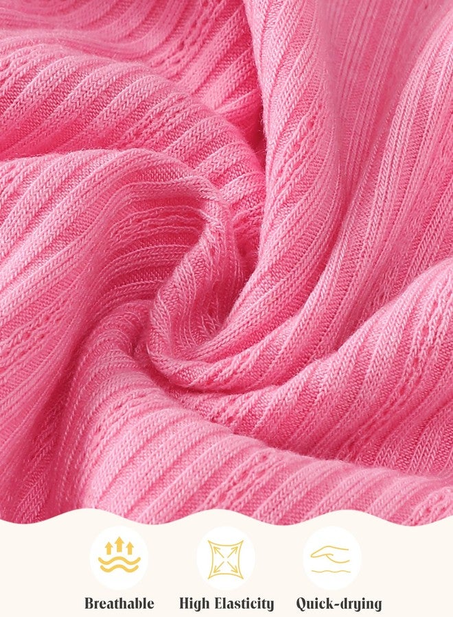 Mioglrie Newborn Girl Clothes 3-6 Month Baby Girls Clothing Pink Floral Outfit Ruffle Sleeve Outfits with Headband Baby Girl Clothes - Image 5