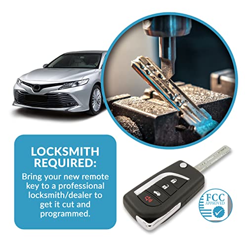 Keyless2Go Replacement for Toyota Camry Remote Flip Key HYQ12BFB 89070-06790 H Chip - Image 5