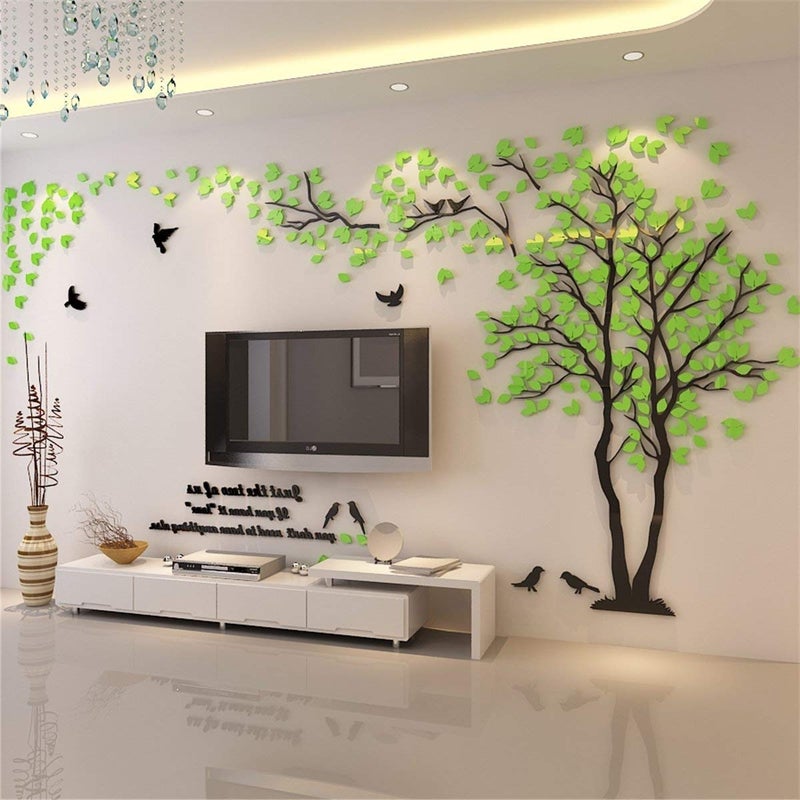3D Tree Wall Stickers  DIY Photo Frame Tree Wall Decal Family Photo Frame Sticker Murals Wall Decor Living Room Bedroom TV Background Home Decorations XXL131  95inBlack Right