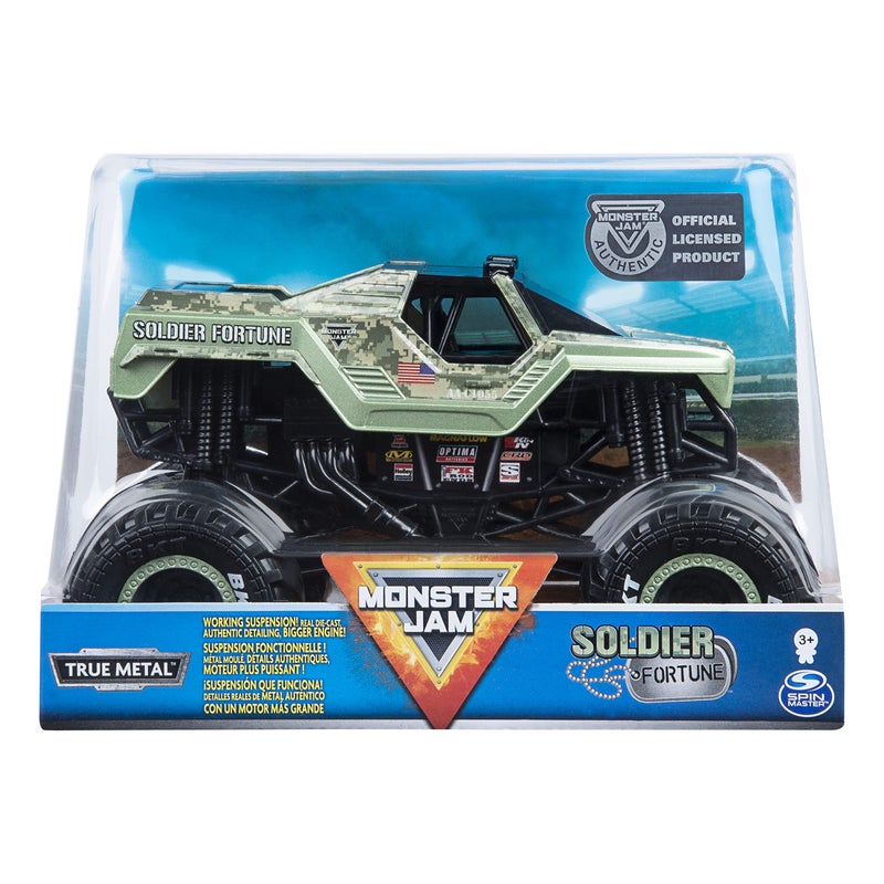 Monster Jam, Official Soldier Fortune Monster Truck, Die-Cast Vehicle, 1:24 Scale - Image 1