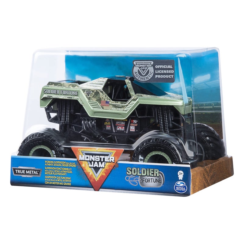 Monster Jam, Official Soldier Fortune Monster Truck, Die-Cast Vehicle, 1:24 Scale - Image 4