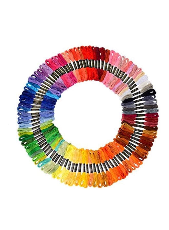 124-PIECE EMBROIDERY FLOSS CROSS STITCH THREAD WITH NEEDLES MULTICOLOUR