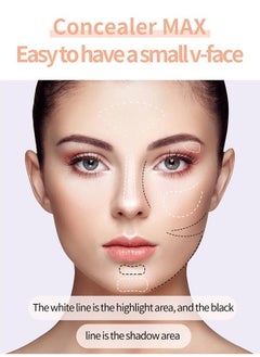 QIC Dual-End Highlighter Makeup Stick Contour Stick, Cream Contour Bronzer Sticks, Waterproof Face Concealer Pen for Body Face Brighten Facial Shade, Create 3D Makeup  - Image 5