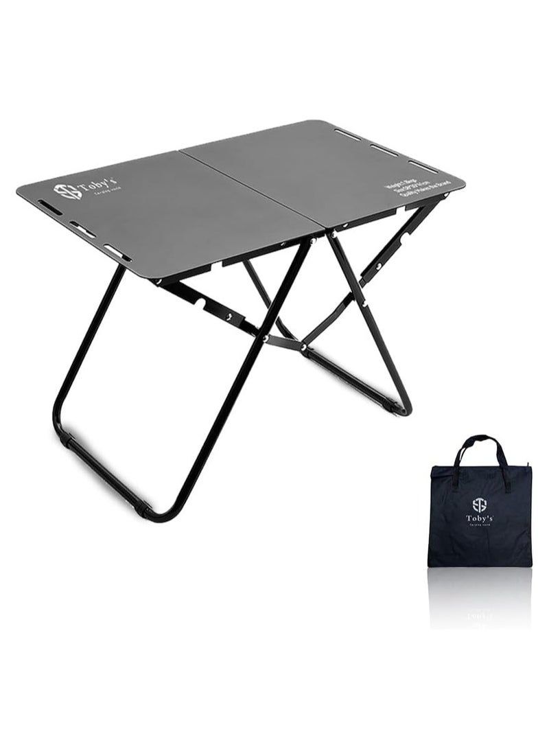 توبيز طاولة تخييم خفيفة الوزن وقابلة للطي من توبي، طاولة تخييم مدمجة من سبائك الألومنيوم مع حقيبة تخزين، رائعة للاستخدام في الهواء الطلق - Image 1