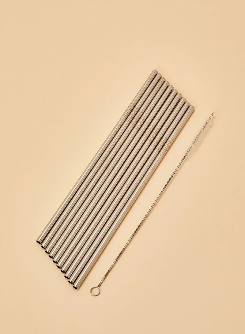 KIKKERLAND 10 Pack Stainless Straw