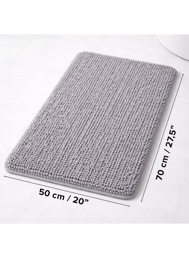 Bathroom Rug, Extra Soft Absorbent Chenille Bath Rugs, Rubber Backing Quick Dry, Machine Washable Bath Mats for Bathroom Floor, Tub and Shower, Home Decor Accessories - Image 2