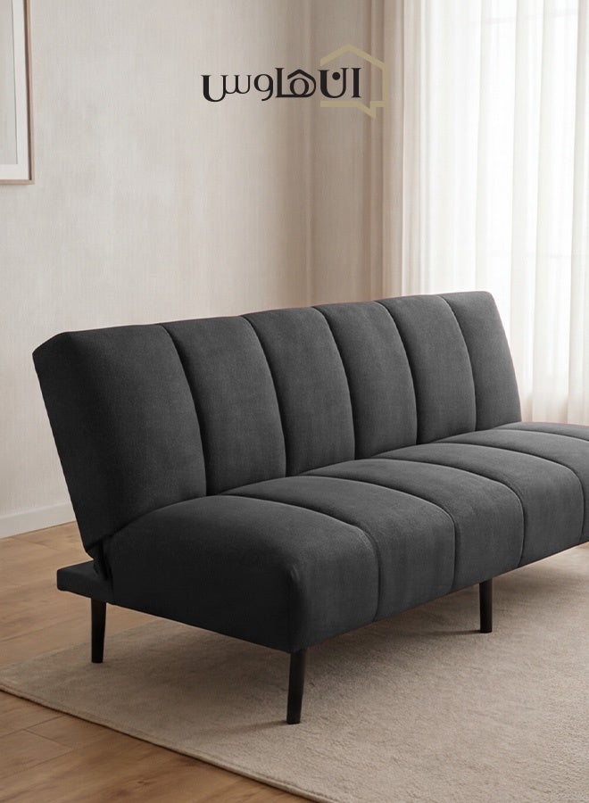 In-House Sana | Sofabed 2 In 1 Upholstered In Linen - Dark Grey - Image 1