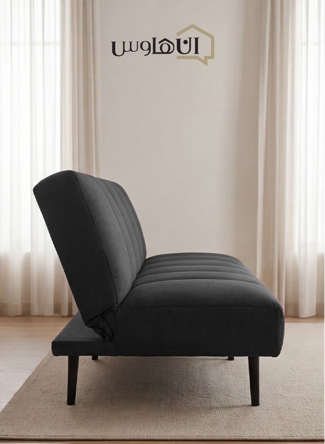 In-House Sana | Sofabed 2 In 1 Upholstered In Linen - Dark Grey - Image 5