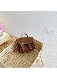 Generic Kids Fashion Retro Cambridge Satchel Shoulder Bag Coffee 