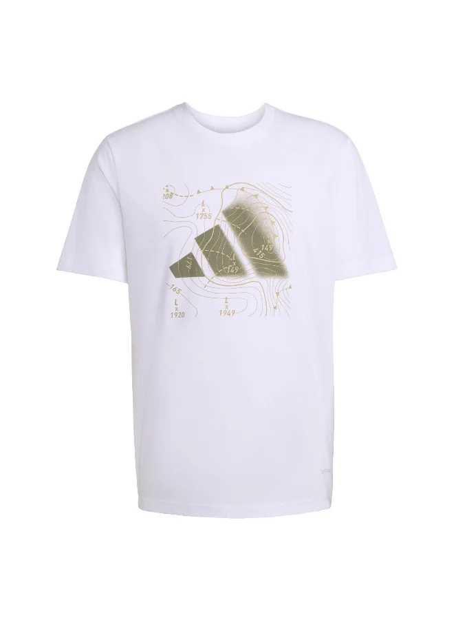 adidas Adidas M Ct Logo T White Graphic Tee (Short Sleeve) T-Shirts For Men