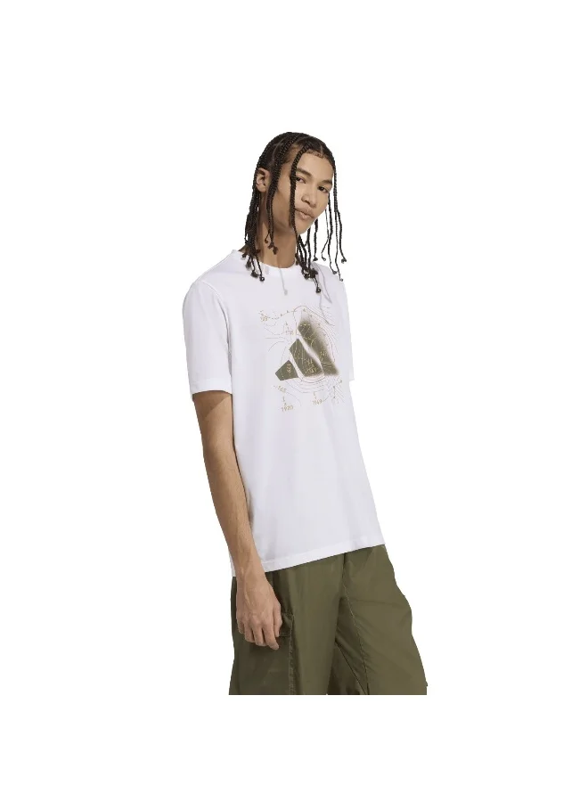 adidas Adidas M Ct Logo T White Graphic Tee (Short Sleeve) T-Shirts For Men