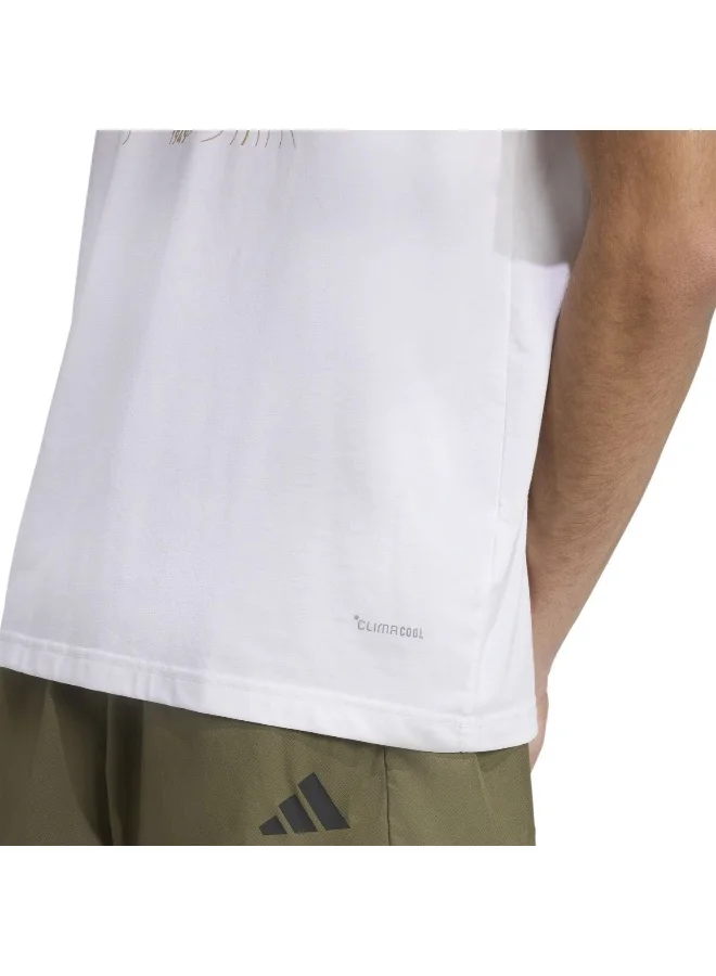 adidas Adidas M Ct Logo T White Graphic Tee (Short Sleeve) T-Shirts For Men