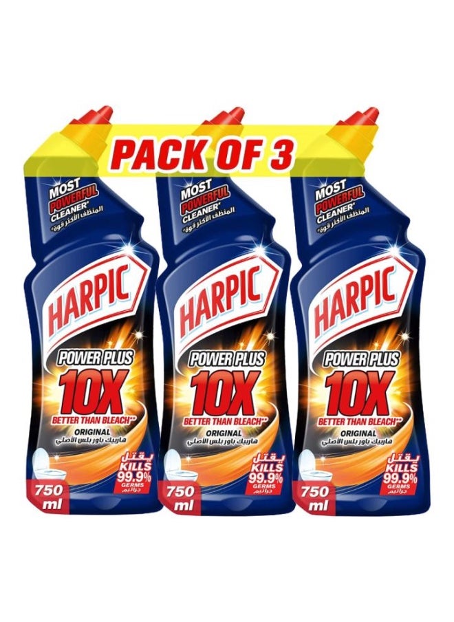 Harpic Harpic Original Power Plus 10X Most Powerful Toilet Cleaner, 750ml, Pack of 3  - Image 1