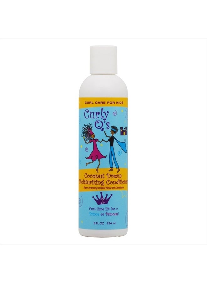 Curls Kids Coconut Dream Moisturizing Conditioner - Detangles Hair In A Snap - Adds Moisture and Softness To Your Child's Dry Hair - For All Types - 8 Ounces  - Image 2