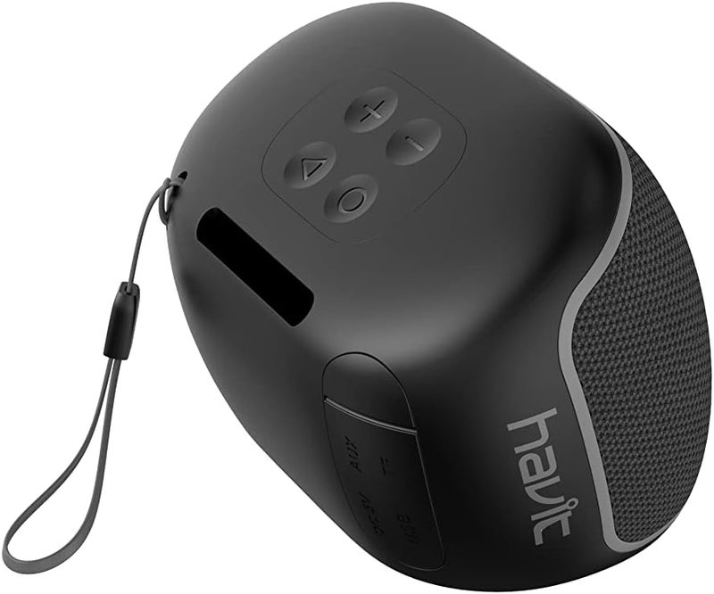 havit SK800BT Portable Waterproof Speaker with Pro Sound, Powerful Audio, Punchy Bass, Ultra-Compact Size, Dustproof, Wireless Bluetooth Streaming, 6 Hours of Playtime - Black - Image 5