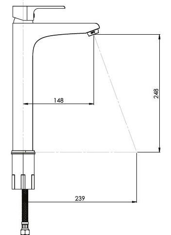 GPD MSL65 Atros Countertop Sink Mixer  - Image 2
