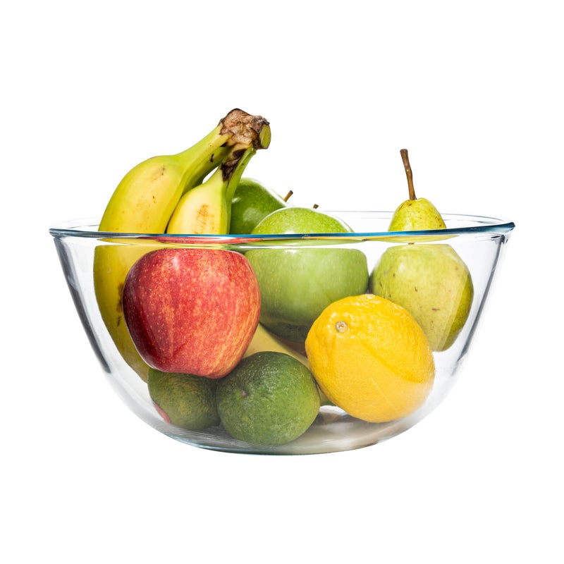 SIMAX Large Glass Mixing Bowl 36 Qt Large Glass Bowl Oven Safe Bowls Borosilicate Glass Serving Bowls Big Clear Glass Mixing Bowls for Cooking Baking Salad and Bread