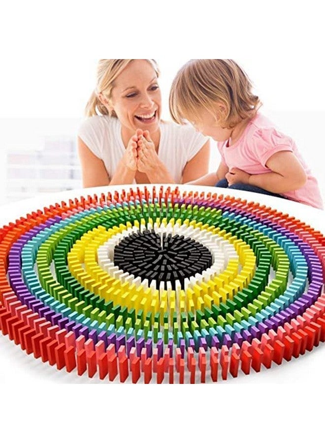 Goyal's 12 Colors Bulk Wooden Domino Blocks - Building Block Tile Game Racing Educational Toy for Kids Birthday Party (120 Pcs) - Image 2