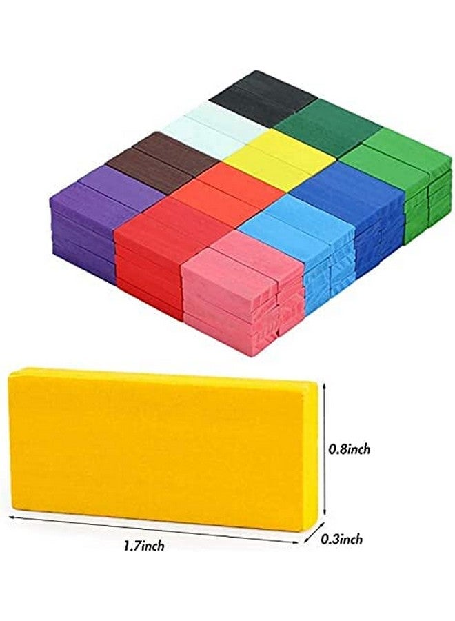 Goyal's 12 Colors Bulk Wooden Domino Blocks - Building Block Tile Game Racing Educational Toy for Kids Birthday Party (120 Pcs) - Image 5