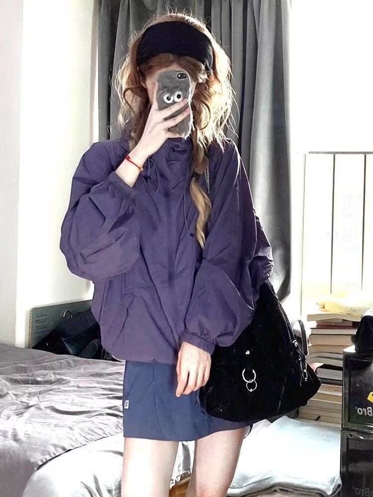 Workwear Jacket For Women Neutral Style Sun Protection Clothing For Women Outdoor Sports Jacket Sun Protection Clothing Hooded Korean Style - Image 2