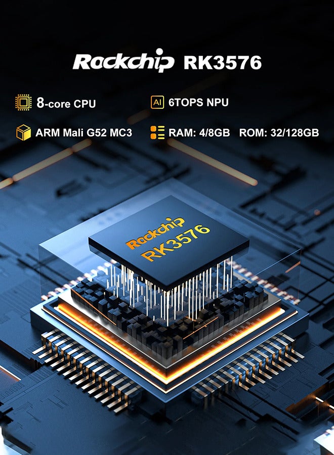 صندوق تلفزيون Android14 AI VisionPQ TV Box Rockchip RK3576 ثماني النواة يدعم فك تشفير الفيديو بدقة 8K فائقة 8K 8G 128G LPDDR4 مشغل وسائط ذكي جهاز استقبال ذكي