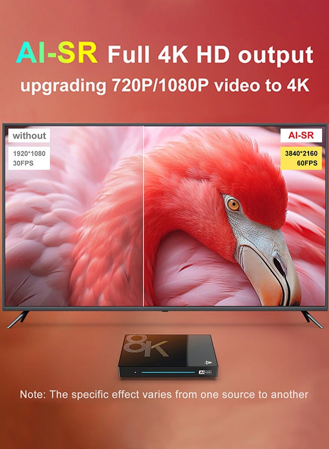 صندوق تلفزيون Android14 AI VisionPQ TV Box Rockchip RK3576 ثماني النواة يدعم فك تشفير الفيديو بدقة 8K فائقة 8K 8G 128G LPDDR4 مشغل وسائط ذكي جهاز استقبال ذكي