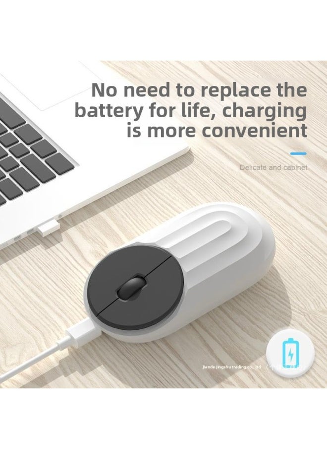Generic - Wireless Mouse Rechargeable Silent Bluetooth Dual-mode Home Office Laptop Desktop External Unlimited Mouse-Specifications:2.4G+bluetooth Dual Template [vibrant Powder] Comes With Mouse Pad + Sticker - Official Standard - Image 1
