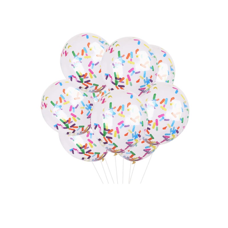 SOLARAE Party Balloons, Birthday Balloons Sprinkles Confetti Balloons Pack - Ice Cream Sprinkle Balloons. Latex Balloons, 12-Inch with Confetti for Party Decorations, Wedding & Bridal, Baby Shower (50PCS) - Image 1