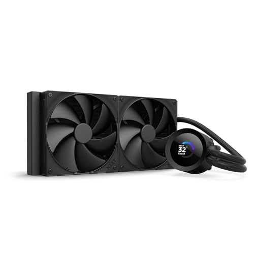 NZXT Kraken Plus 280 AIO CPU Liquid Cooler 280mm Radiator 2 x F140P Fans Customizable 154 Square LCD AMD AM5 AM4 Intel LGA 18511700 1200115X Black - Image 1