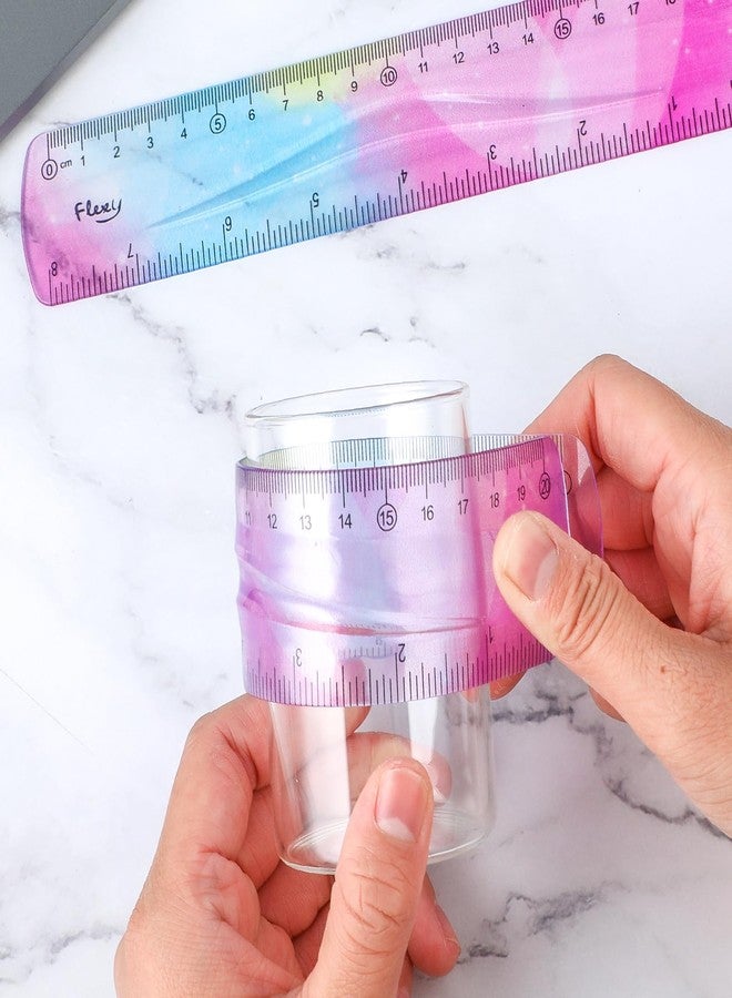 Grevosea 2-Piece Flexible Ruler, 20cm/8inch Plastic, Soft Bendable, Dual Scales, Shatterproof, Ideal for School, Office, Gifts - Image 5