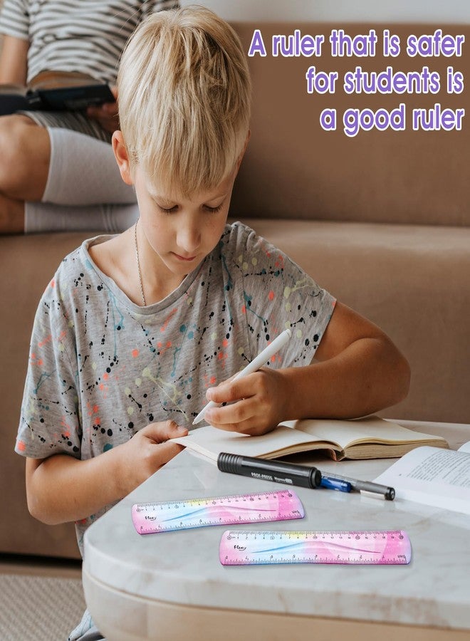 Grevosea 2-Piece Flexible Ruler, 20cm/8inch Plastic, Soft Bendable, Dual Scales, Shatterproof, Ideal for School, Office, Gifts - Image 4