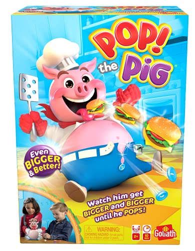 Goliath Pop The Pig - Bigger & Better - Belly-Busting Fun as You Feed Him Burgers and Watch His Belly Grow, Multi Color - Image 1