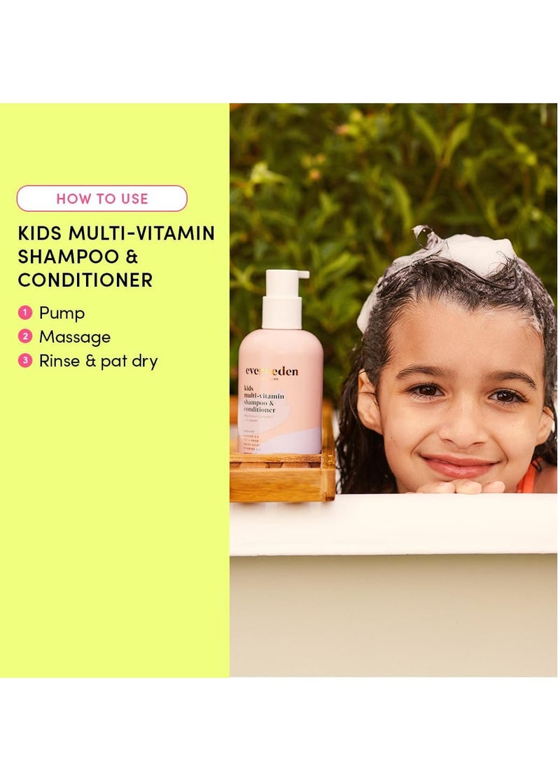Evereden Evereden Kids Hair Care: 2 in 1 Shampoo and Conditioner in Cool Peach 8.5 fl oz. & Detangling Hair Brush | Gentle, Non-Toxic Haircare for All Hair Types  - Image 3