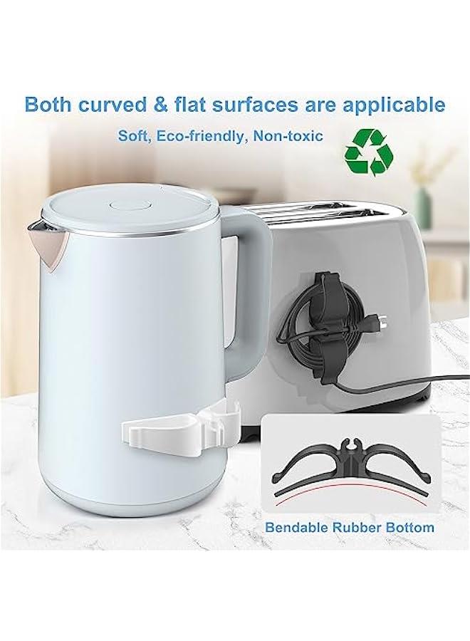 Cord Organizer for Appliances, 8 Pack Upgraded Kitchen Appliance Cord Organizer Stick On Appliance Wire Organizer Wire Wrapper for Kitchen Appliances Mixers, Coffee Maker, Pressure Cooker - Image 3