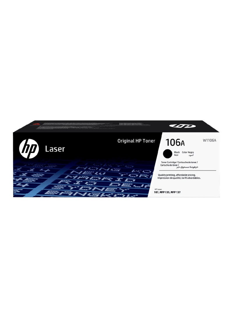HP 106A Black Original Laser Toner Cartridge Black