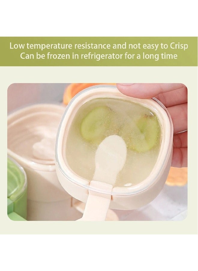 Generic - 3 Pieces Easy Release Ice cream Silicone Mold With Lid Cartoon Ice Cream Popsicle Silicone Grinder Popsicle Mold ice Cube Maker Dessert DIY - Image 1