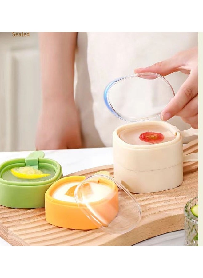 Generic - 3 Pieces Easy Release Ice cream Silicone Mold With Lid Cartoon Ice Cream Popsicle Silicone Grinder Popsicle Mold ice Cube Maker Dessert DIY - Image 1