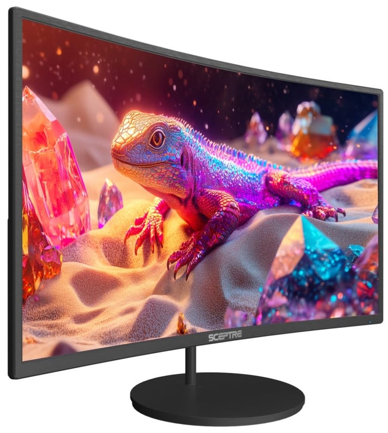 Sceptre شاشة سكترا المنحنية 27 بوصة برايم حتى 100 هرتز 1080 بكسل HDMI x2 VGA 99% sRGB مكبرات صوت مدمجة، R1500 آلة سوداء 2025 (سلسلة C275W-1920RN) - Image 3