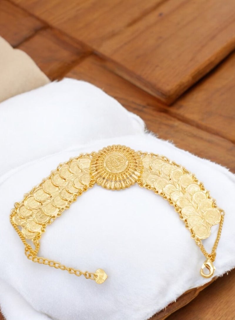 GOLDMAX Elegant 21k Gold Plated Bracelet For Women Size 20 + 4cm - Image 2