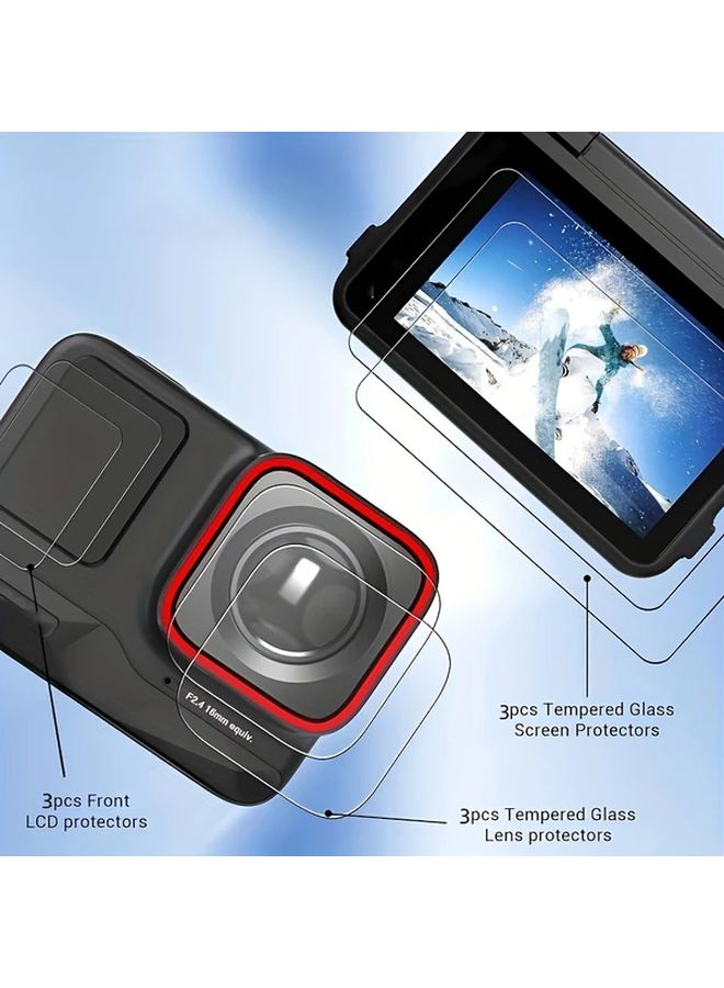 Insta360 ACE Pro Screen Lens Protector Kit 9H Tempered Glass 3 Pack HD Scratch Resistant - Image 3