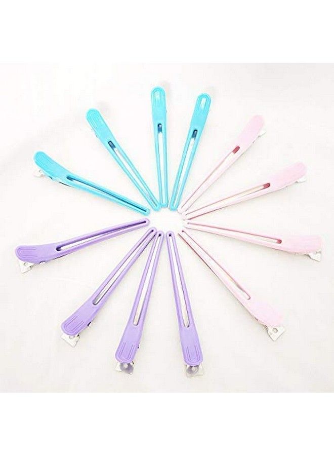 Osking Professional Hairdressing Salon Hair Styling Hair Section Clips For Women Parlor Use Hair Sectioning Clips For Men And Women(Set Of 12) Multicolor - Image 1