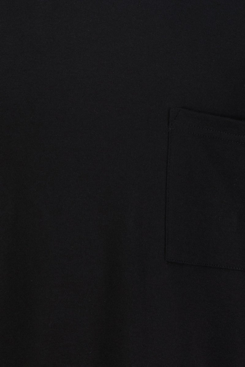 Fudo Men Crew Neck Short Sleeve Brand Logo T-Shirt, Black - Image 5