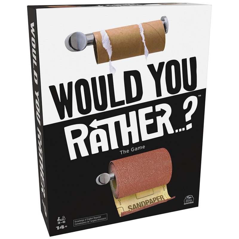 Spin Master Games, Would You Rather? Funny Party Card Game for College, Friendsgiving, Birthdays, & More, for Teens & Adults, 3-6 Players, for Ages 14 & Up - Image 1