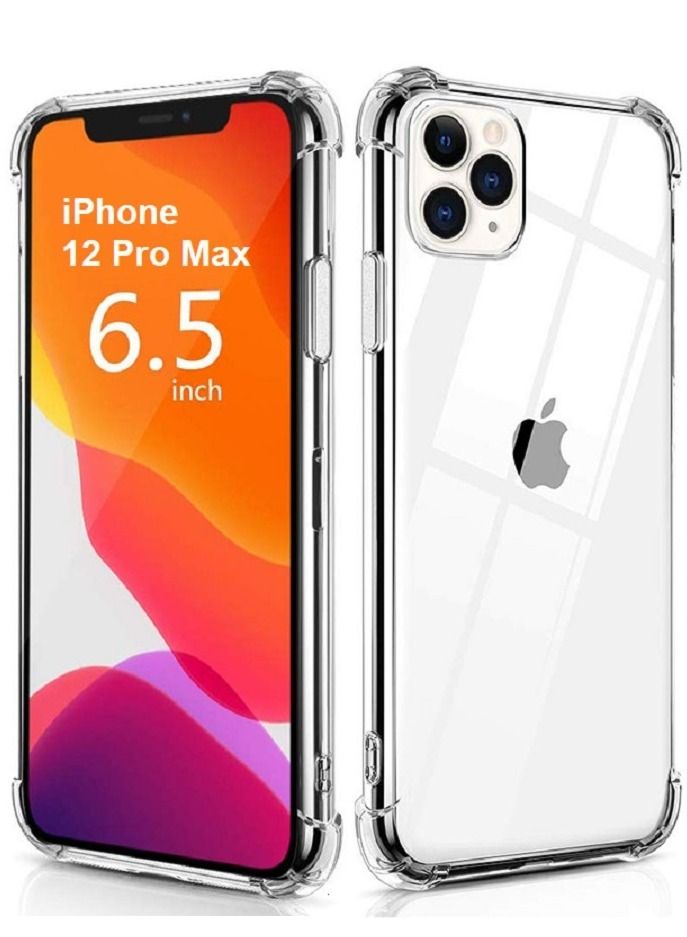 CATANES iPhone 12 Pro Max Clear Case Shockproof Reinforced Corners Transparent Soft Ultra Slim TPU Back Cover 6.5 inch - Image 3