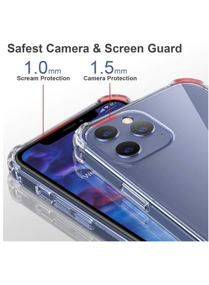 CATANES iPhone 12 Pro Max Clear Case Shockproof Reinforced Corners Transparent Soft Ultra Slim TPU Back Cover 6.5 inch - Image 5