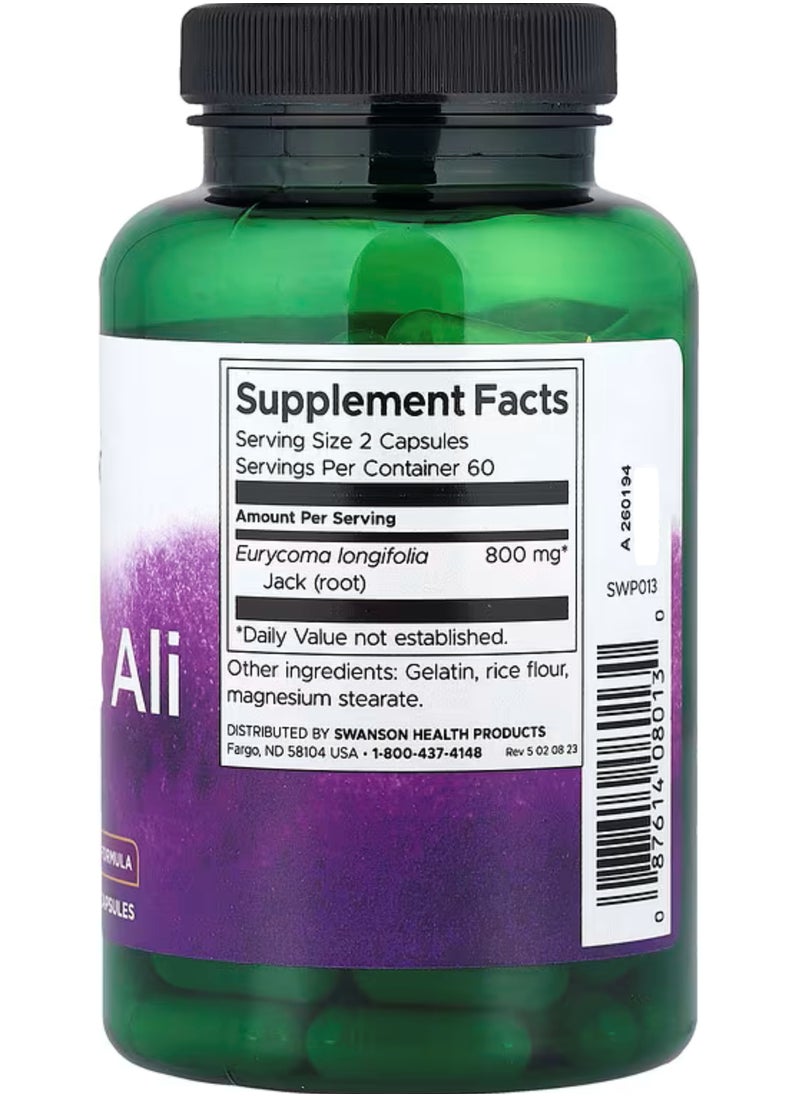 Herbal Supplements Tongkat Ali 400 Mg 120 Capsules