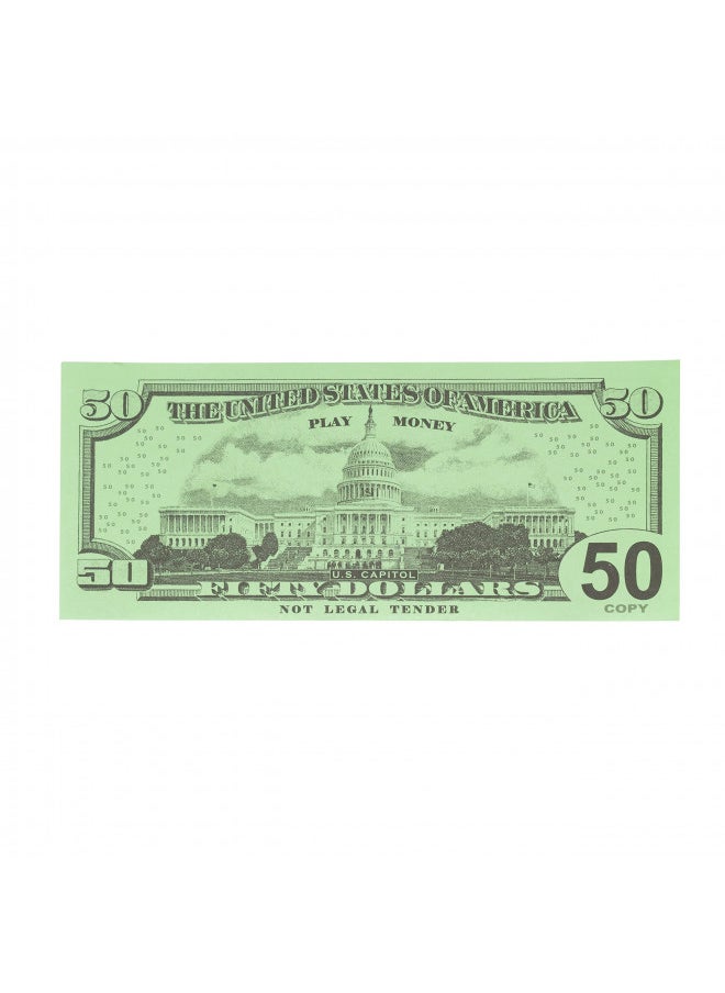 Learning Advantage - LEARNING ADVANTAGE-7503 Fifty Dollar Play Bills - Set of 50 $50 Paper Bills - Designed and Sized Like Real US Currency - Teach Currency, Counting and Math with Play Money - Image 1