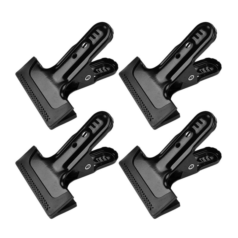 4Pcs Black Metal Photography Backdrop Clips Powerful Background Cloth Clamps For Studio Photo Shoot Video Recording - Image 2